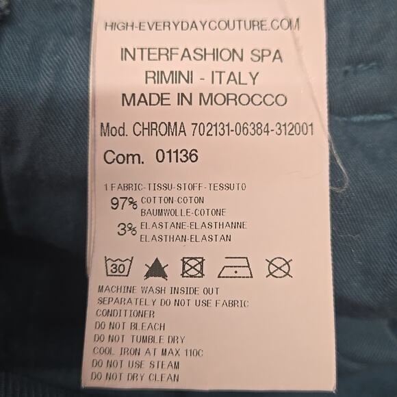 Interfashion Spa High Everyday Couture Pants Blue Size 4 - Picture 7 of 9